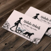 Hond Walker Pet Sitter Meisje Walking Honden Blush Visitekaartje