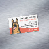 Hond Walker Pet Sitting Duitse Herder Dierenverzor Magnetisch Visitekaartje (Voorbeeld)