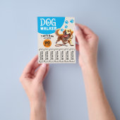 Hond Walker Pet Sitting Happy Dog Walking Service Flyer (Hand)
