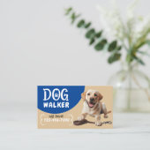 Hond Walker Pet Sitting Happy Labrador Retriever Visitekaartje (Staand voorkant)