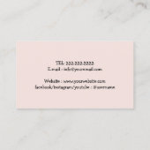 Hond Walker Pet Sitting Pet Boutique Blush Roze Visitekaartje (Achterkant)