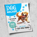 Hond Walker Pet Zittend Gelukkige Hond Bijten Zijn Flyer<br><div class="desc">Hond Walker Pet Zittend Gelukkige Hond Bijten Zijn Lash Flyers.</div>