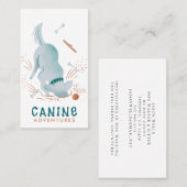 Hond Walker Sitter Hond Graven In Vuil Visitekaartje (Voorkant / Achterkant)