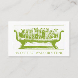 Hond Walker Sitter Honden op een rij Kortingskaartje