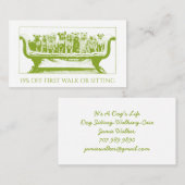 Hond Walker Sitter Honden op een rij Kortingskaartje (Voorkant / Achterkant)