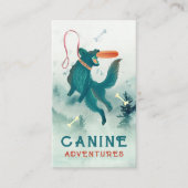 Hond Walker Sitter Jumping Hond Frisbee Visitekaartje (Voorkant)