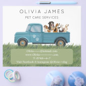 Hond walker van huisdier zorg service promotionele flyer (Enkel)