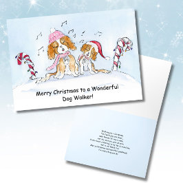 Hond Walker Vrolijk Kerstfeest CKCS Honden Kaart