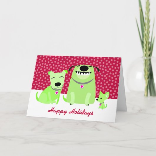 Hond Walker's Vakantie Groeten Feestdagen Kaart (Voorkant)