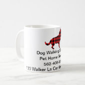 Hond Walking Cup Bedrijfsinformatie Koffiemok (Voorkant links)