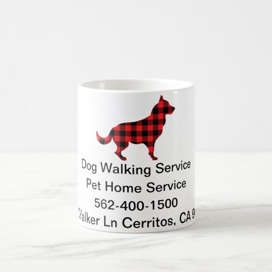 Hond Walking Cup Bedrijfsinformatie Koffiemok (Center)