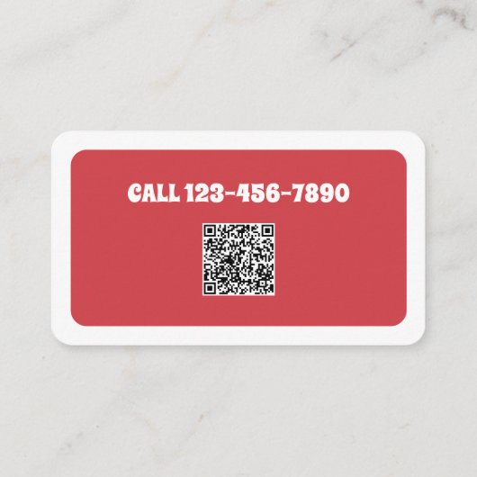 Hond Walking Dog Sitter Custom QR Visitekaartje (Achterkant)