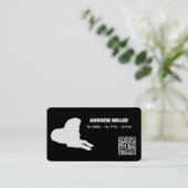 Hond Walking Dog Sitter QR Visitekaartje (Staand voorkant)
