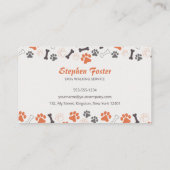 Hond Walking Happy Dogs Huisdier Zittende Hond Tra Visitekaartje (Achterkant)