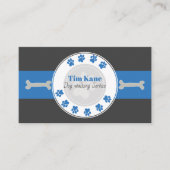 Hond Walking Paw Print Logo Visitekaartje (Voorkant)