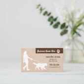 Hond Walking Visitekaartjes, Schema op Terug Visitekaartje (Staand voorkant)