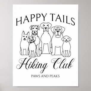Hond Wandelen Avontuur Club Berg Buitenleven Manne Poster