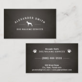 Hond Wandelen diensten Visitekaartje (Voorkant / Achterkant)