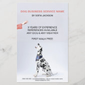 Hond Wandelen Walker Business Huisdieren diensten Flyer (Voorkant)