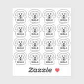 Hond wandelende herinnering leiband oefening bujo sticker (Vel)