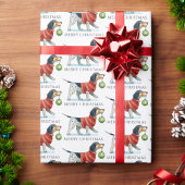 Hond Waterverf Kerst Cadeaupapier