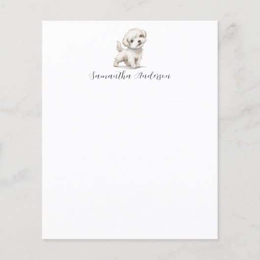 Hond Waterverf Letterhead (Voorkant)