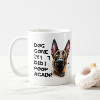 Hond weg! Heb ik weer gepoept? Grappige Shephard-h Koffiemok