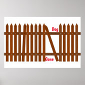 Hond Weg Poster (Voorkant)