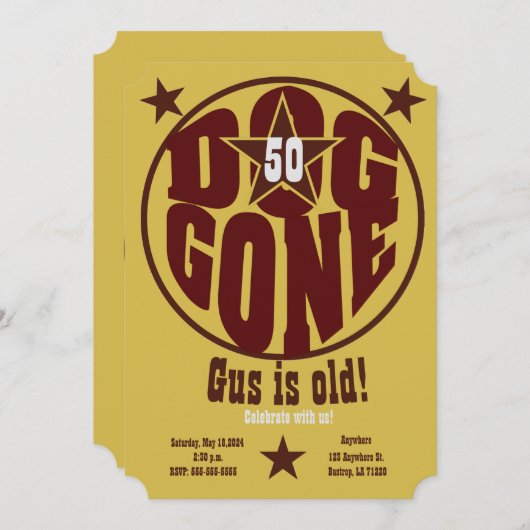 Hond weg uitnodiging (Voorkant / Achterkant)