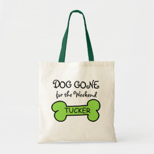 Hond weg voor de weekendtas tote bag