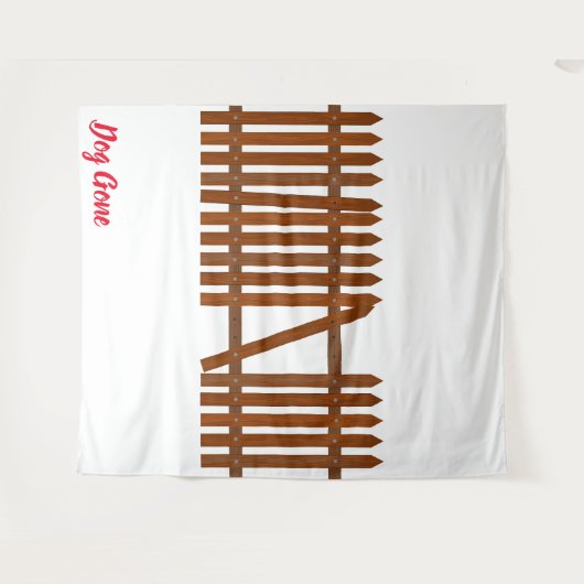 Hond Weg Wandkleed (Voorkant (horizontaal))