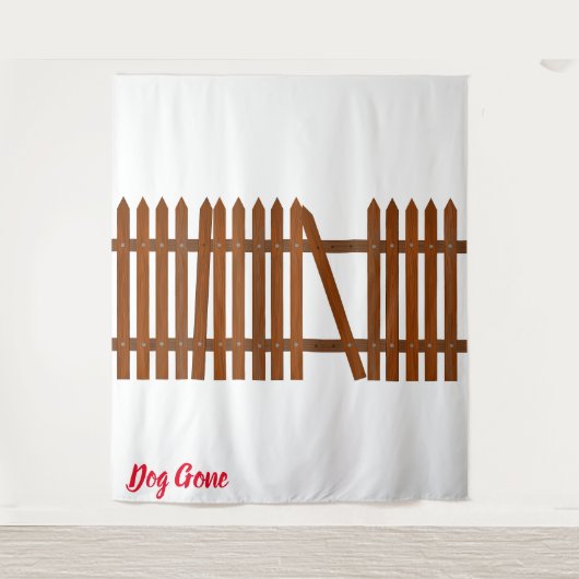 Hond Weg Wandkleed (Voorkant)