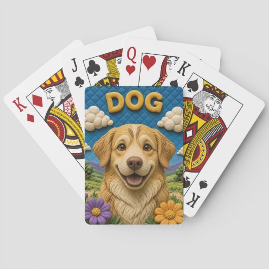 Hond Weidepad Moderne KlayKoo Pokerkaarten (Achterkant)