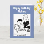 Hond weigerde al het koken van zijn vrouw. kaart (Gele Bloem)