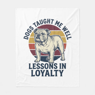 Hond Weisheid Shirt Vintage Bulldog Les Grafisch_1 Fleece Deken