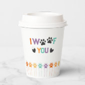 Hond Welkom feest schattige Paws Papieren Bekers (Achterkant)