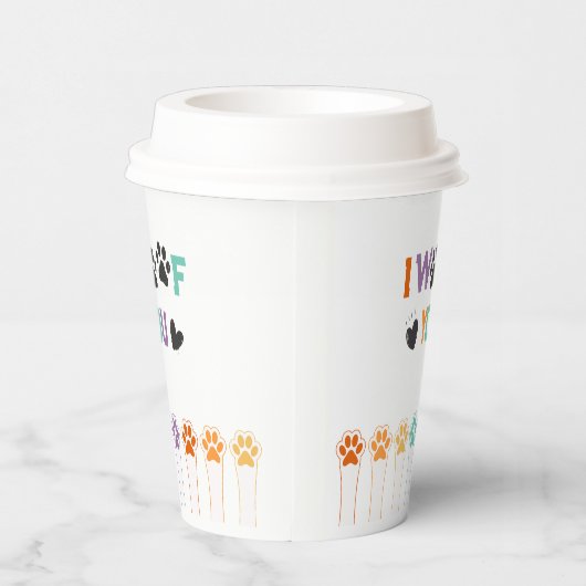 Hond Welkom feest schattige Paws Papieren Bekers (Rechts)