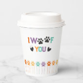 Hond Welkom feest schattige Paws Papieren Bekers (Voorkant)