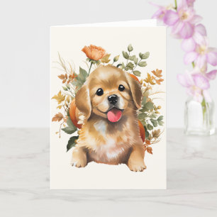 Hond wenskaart, schattig puppy briefkaart, voor ha kaart