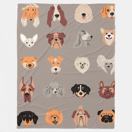Hond Wie 60x80 Fleece Deken (Voorkant)