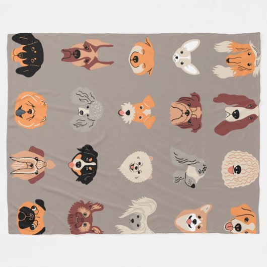 Hond Wie 60x80 Fleece Deken (Voorkant (Horizontaal))