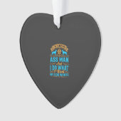 Hond Wil Grappige Volwassen Man Ornament (voorkant)