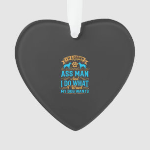 Hond Wil Grappige Volwassen Man Ornament
