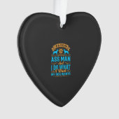 Hond Wil Grappige Volwassen Man Ornament (voorkant)