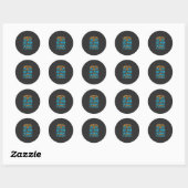 Hond Wil Grappige Volwassen Man Ronde Sticker (Vel)