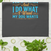 Hond Wil Grappige Volwassen Man Theedoek (Gevouwen)
