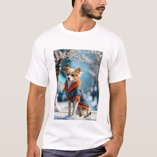 hond, wild, dier, bos, specerijen, design t-shirt (Voorkant)
