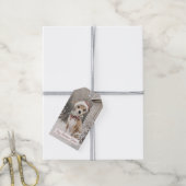 Hond Winter Sneeuw Kerst Cadeautags Cadeaulabel (Met Touw)