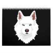 Hond | Witte siberiaanse Husky Canine White Snow D Kalender (Hoes)
