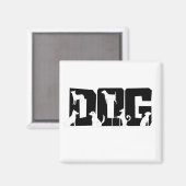 Hond WordArt in 3d Magneet (Voorkant / Achterkant)